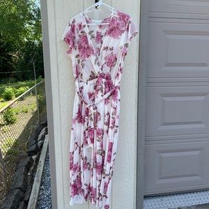 Maxi dress, floral, sheer